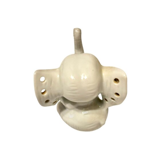 UCGC White Vintage Elephant Jewelry Holder With Green Bow Tie - Picture 4 of 9